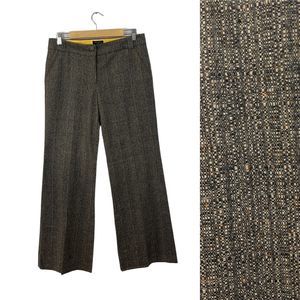 Ted Baker 3 Pants Dress Slacks Wool Silk Tweed Dress Pants Lined Wide Leg Womens